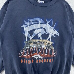 Vintage Denver Broncos Sweater FITS Medium NFL Football Champions Super Bowl 90s